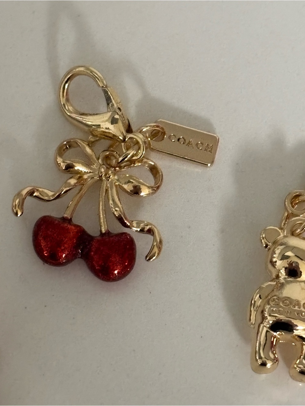 Lot of Authentic Repurposed Coach Mini Charms Keychains - Picture 4 of 5